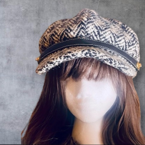 Coach Newsboy Hat, OS ~Herringbone~ NWOT! - Picture 2 of 6